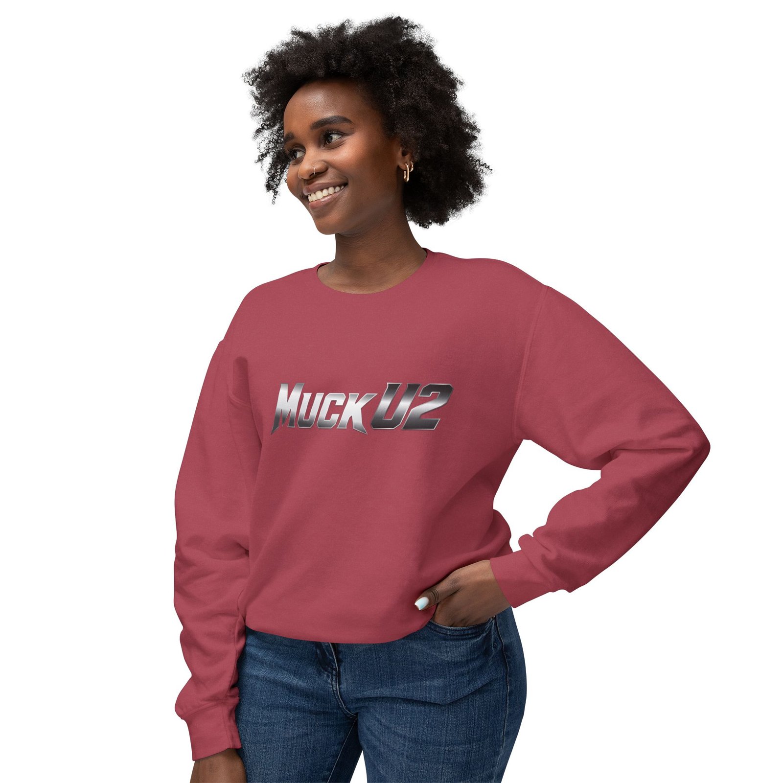 MuckU2 Sweatshirt – Silver Logo Poker Crewneck