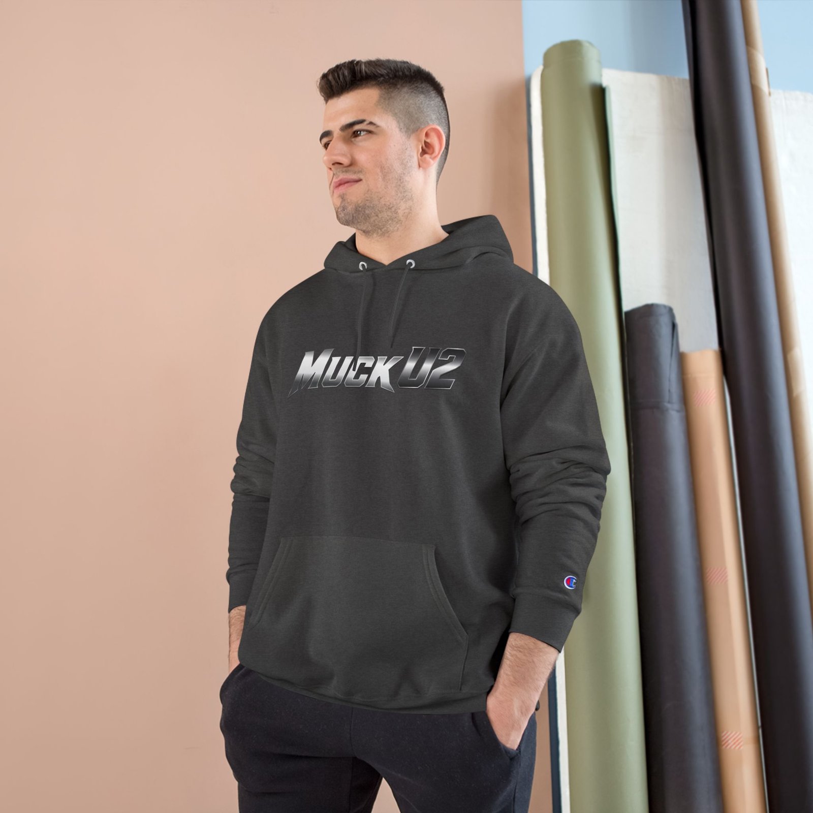 MuckU2 Hoodie – Silver Logo Poker Pullover