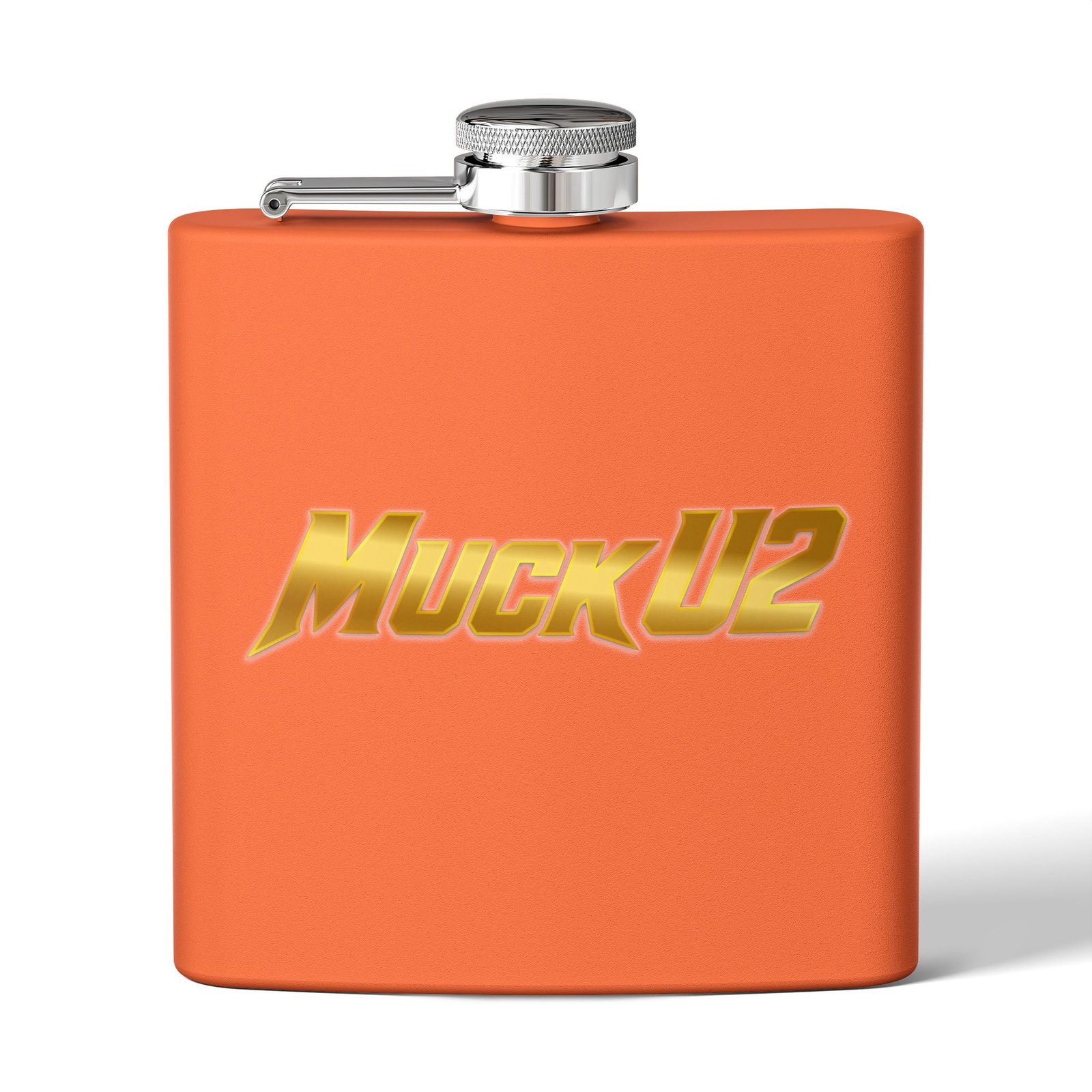MuckU2 Flask – Gold Logo Poker Flask