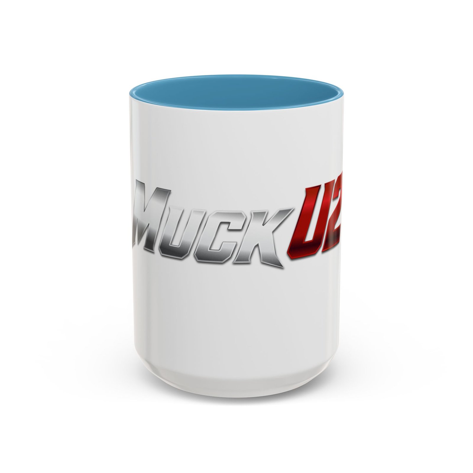 MuckU2 Mug – Silver & Red Logo Poker Coffee Mug