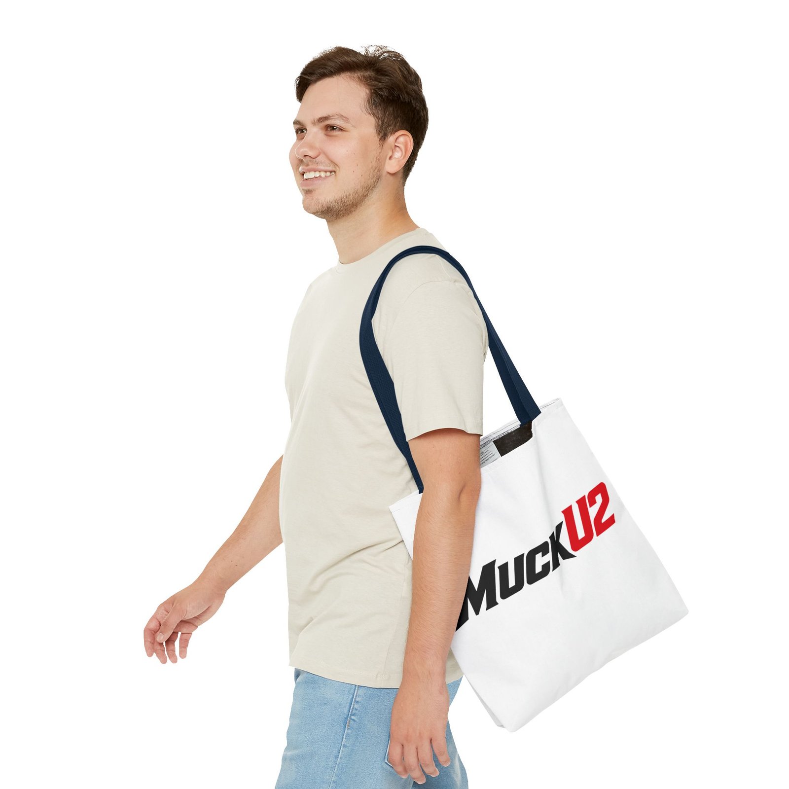 MuckU2 Canvas Tote Bag – Black & Red Poker Logo