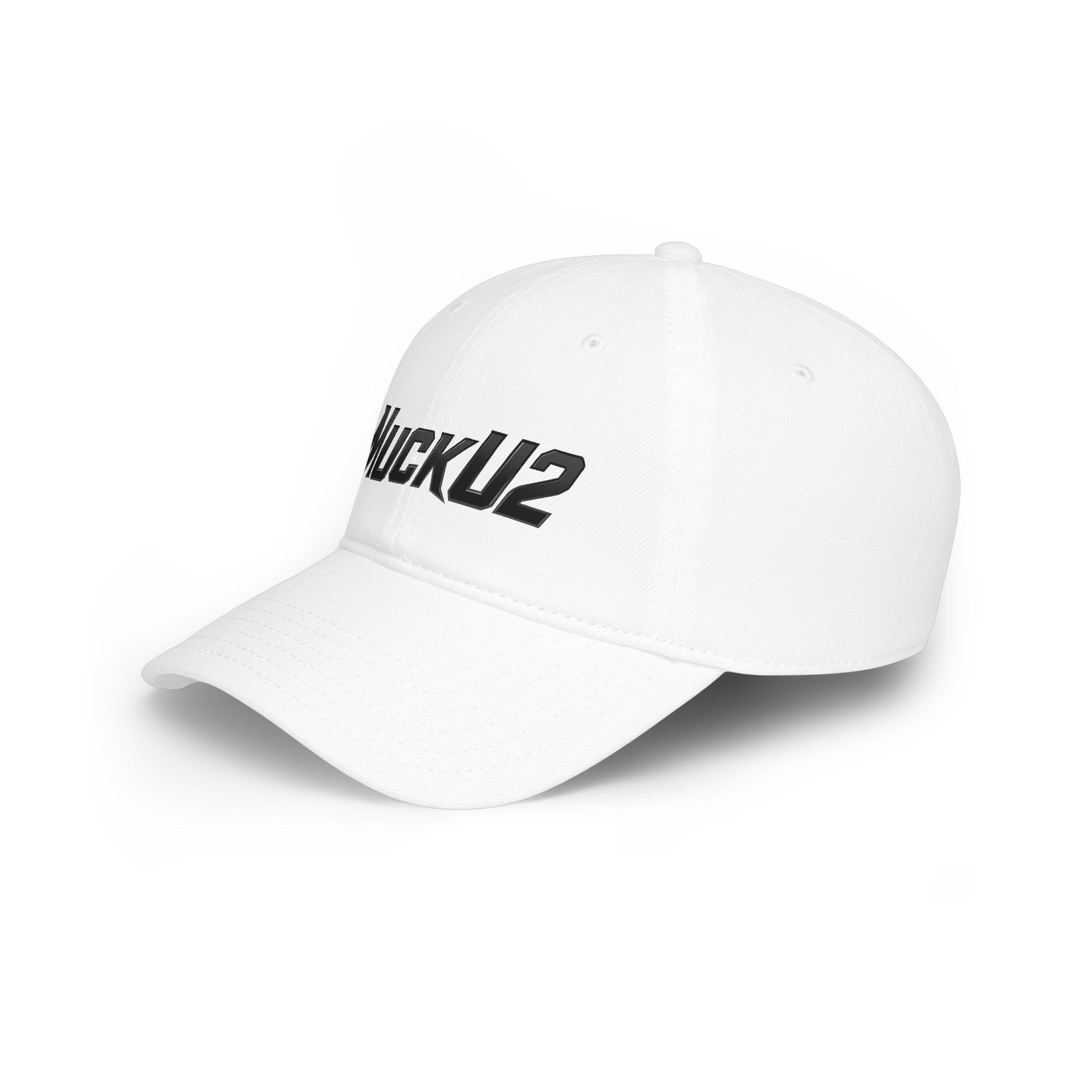 MuckU2 Distressed Dad Hat – Black Embroidered Poker Cap