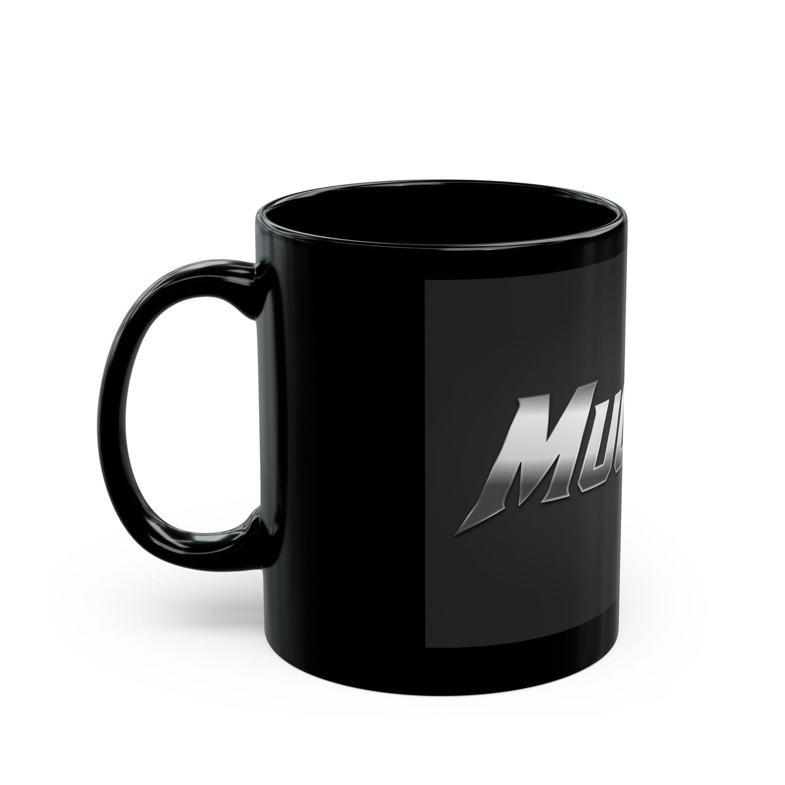 MuckU2 Black Mug – Silver & Red Logo Poker Mug