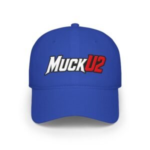 MuckU2 Poker Cap – White & Red Logo Baseball Hat
