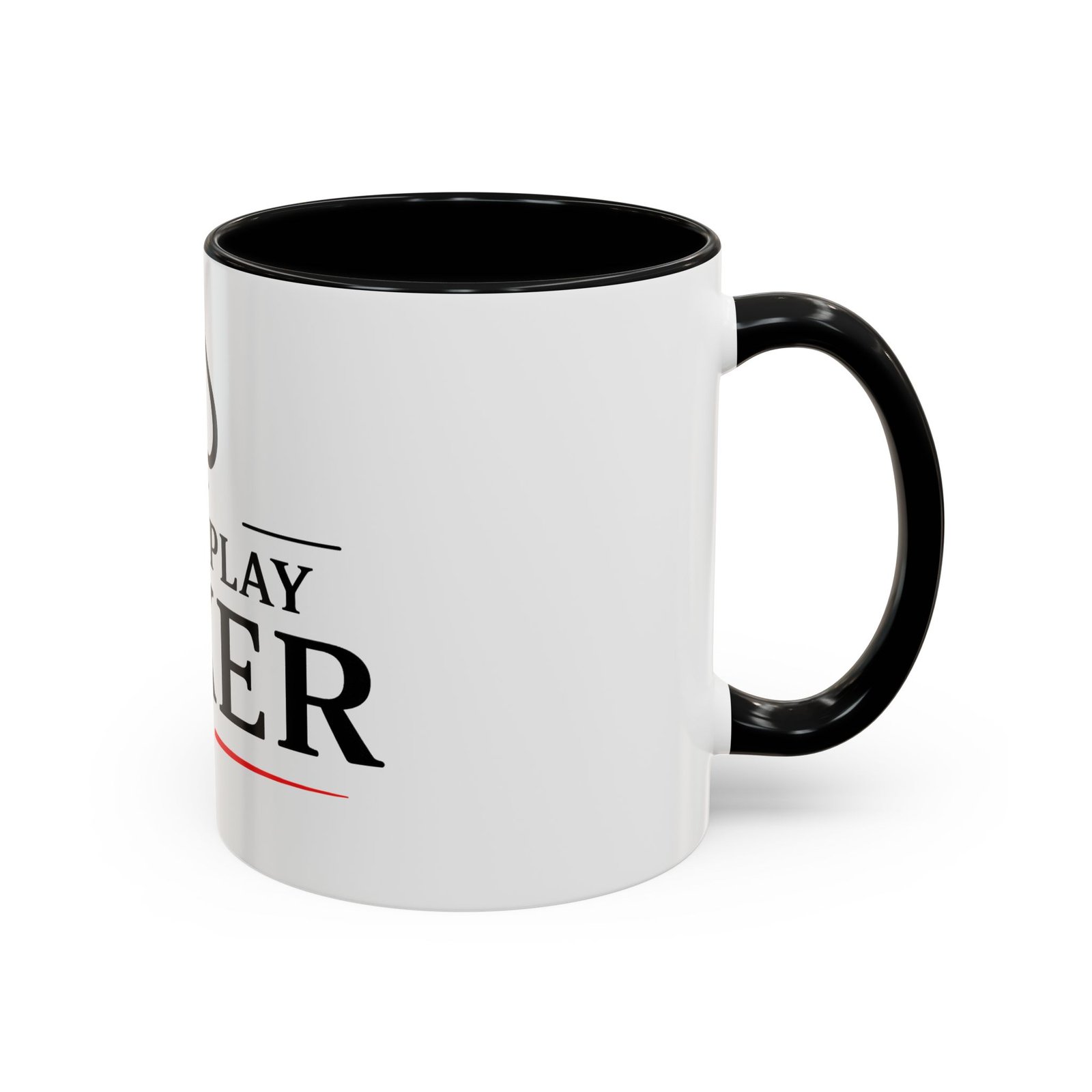 I Just Play Poker White Mug – Black & Red Logo
