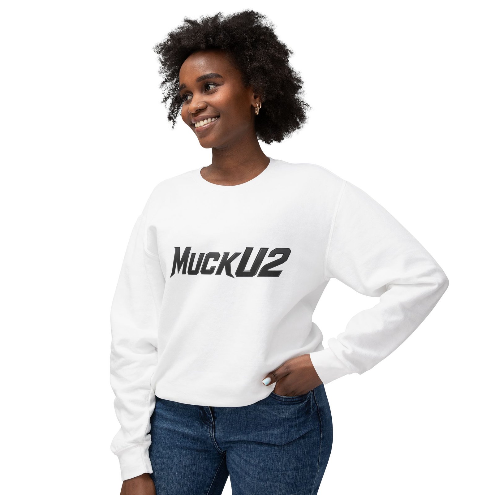 MuckU2 Sweatshirt – Black Logo Poker Crewneck