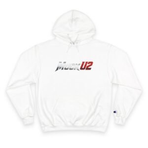 MuckU2 Hoodie – Silver & Red Logo Poker Pullover
