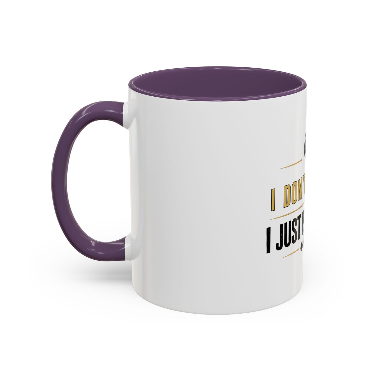 I Don’t Gamble, I Just Play Poker White Mug – Gold & Black Logo