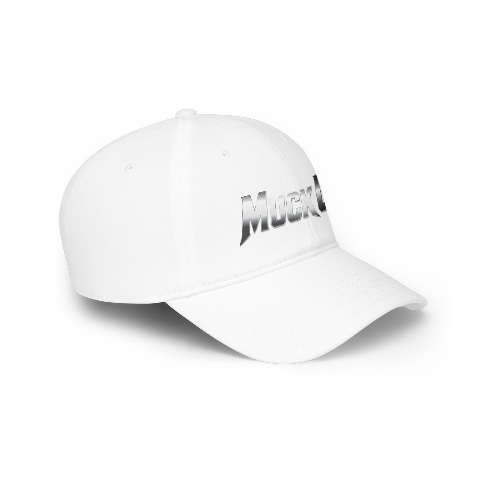 MuckU2 Poker Cap – Silver Logo Baseball Hat
