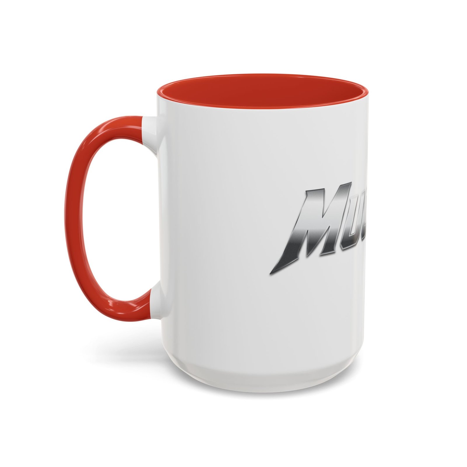 MuckU2 Mug – Silver & Red Logo Poker Coffee Mug