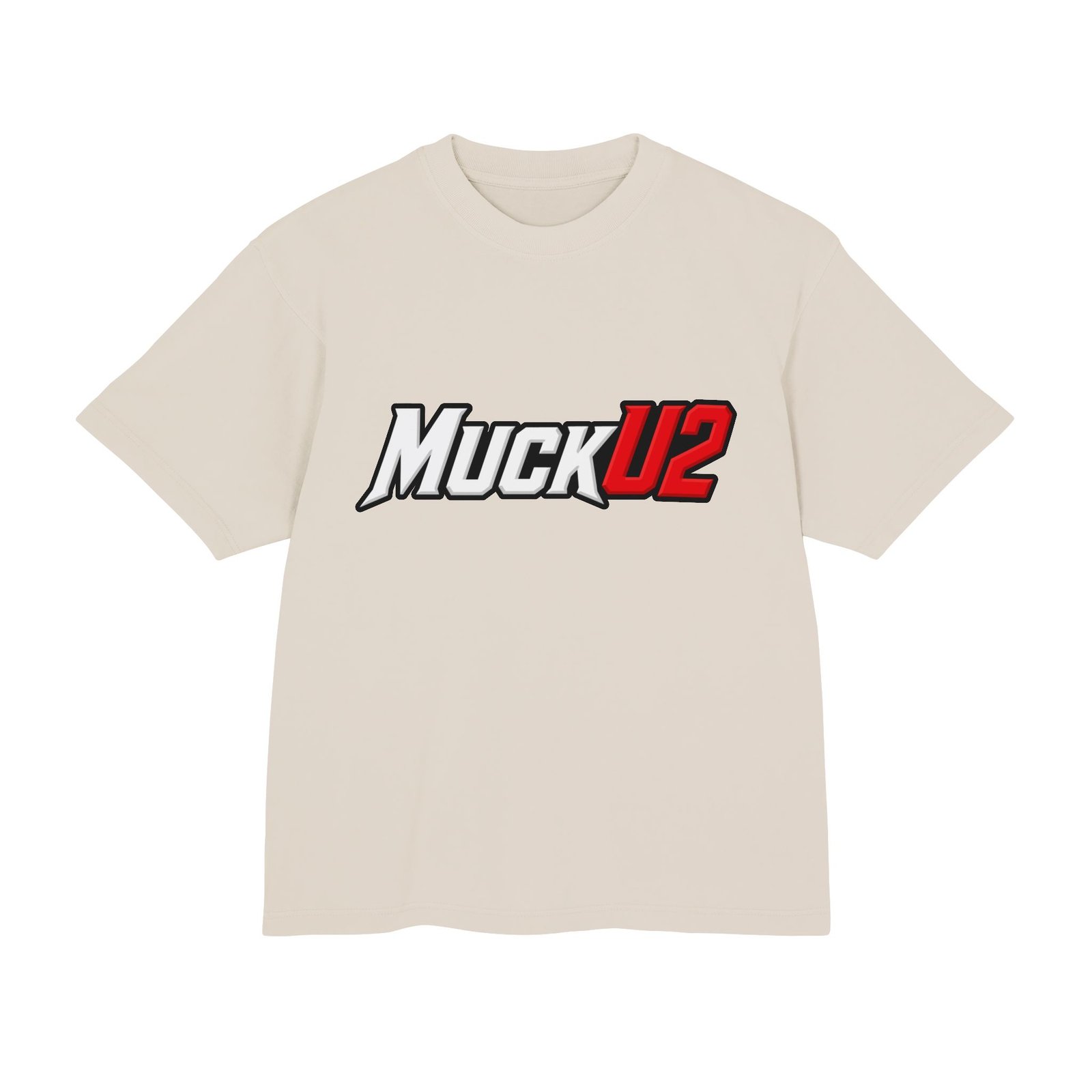 MuckU2 T-Shirt – White & Red Logo Poker Graphic Tee