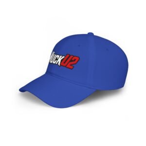 MuckU2 Poker Cap – White & Red Logo Baseball Hat