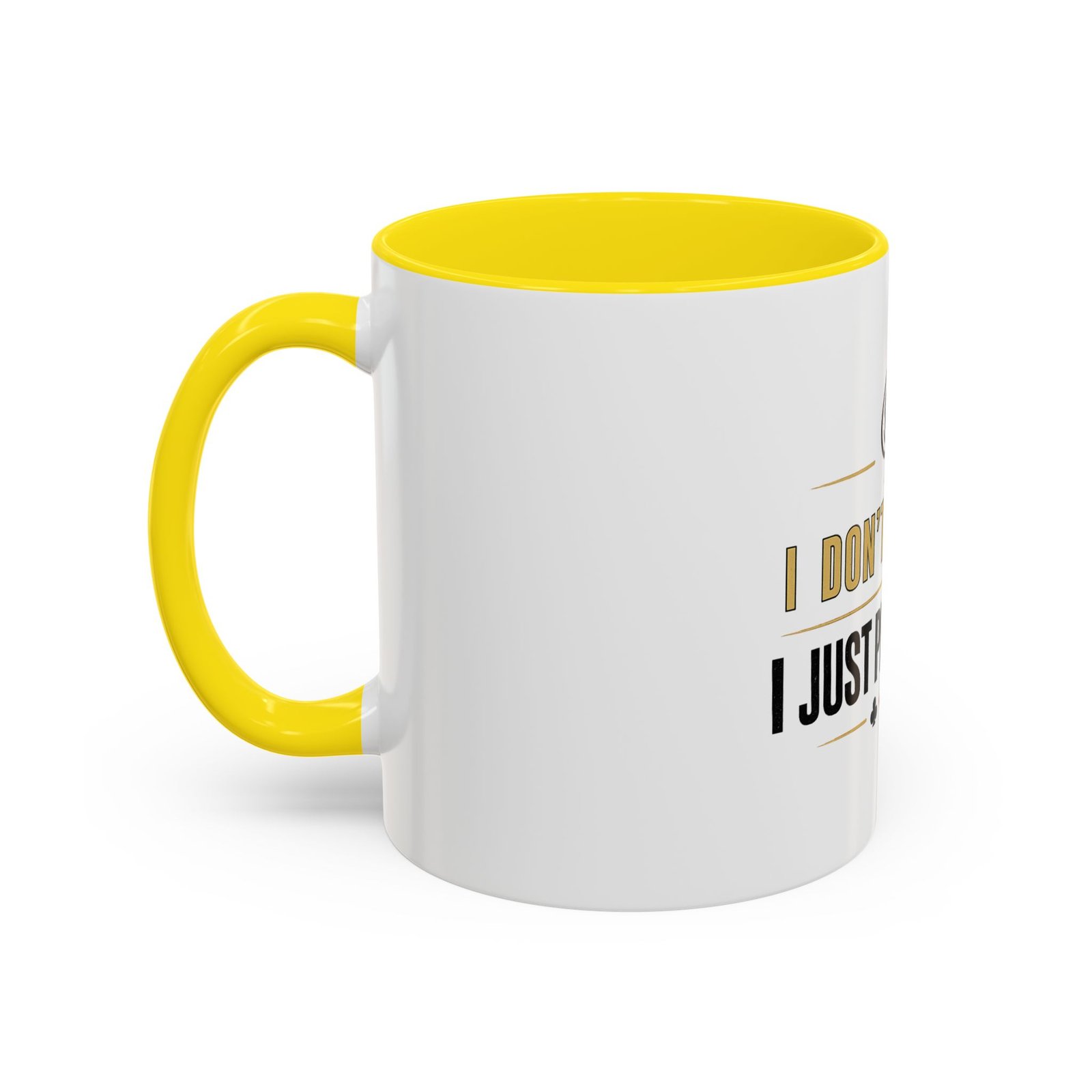 I Don’t Gamble, I Just Play Poker White Mug – Gold & Black Logo