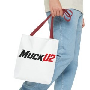 MuckU2 Canvas Tote Bag – Black & Red Poker Logo
