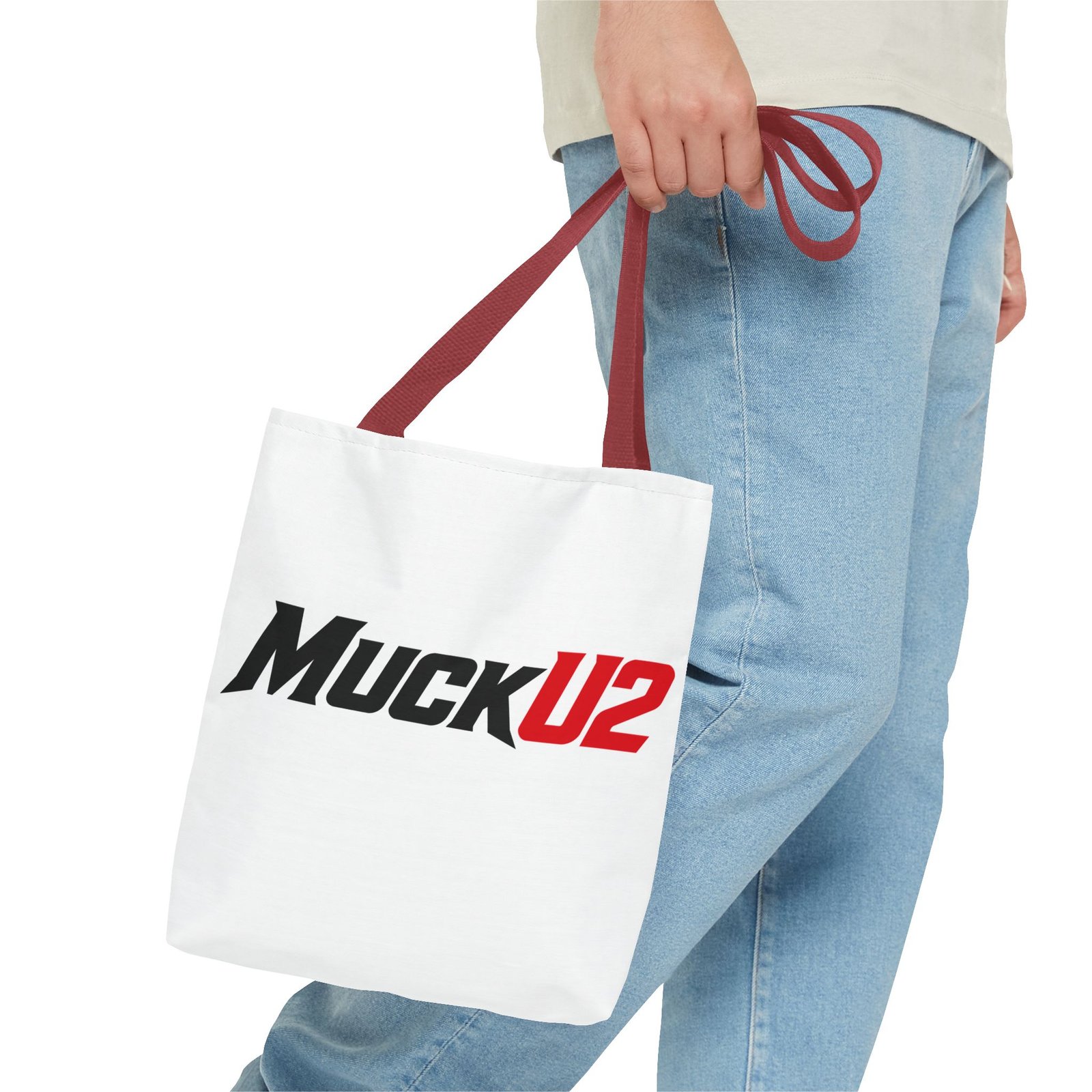 MuckU2 Canvas Tote Bag – Black & Red Poker Logo