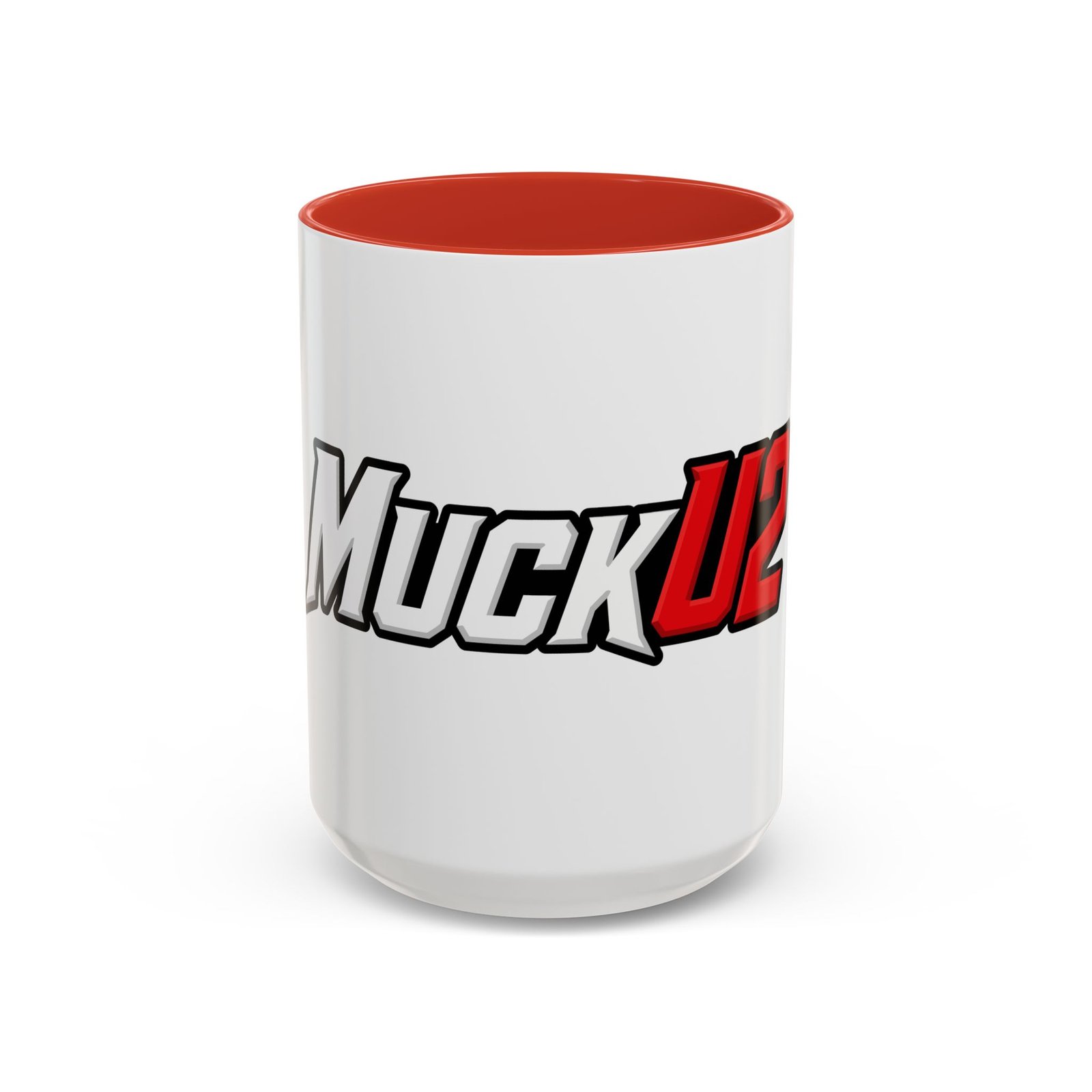 MuckU2 Mug – White & Red Logo Poker Coffee Mug