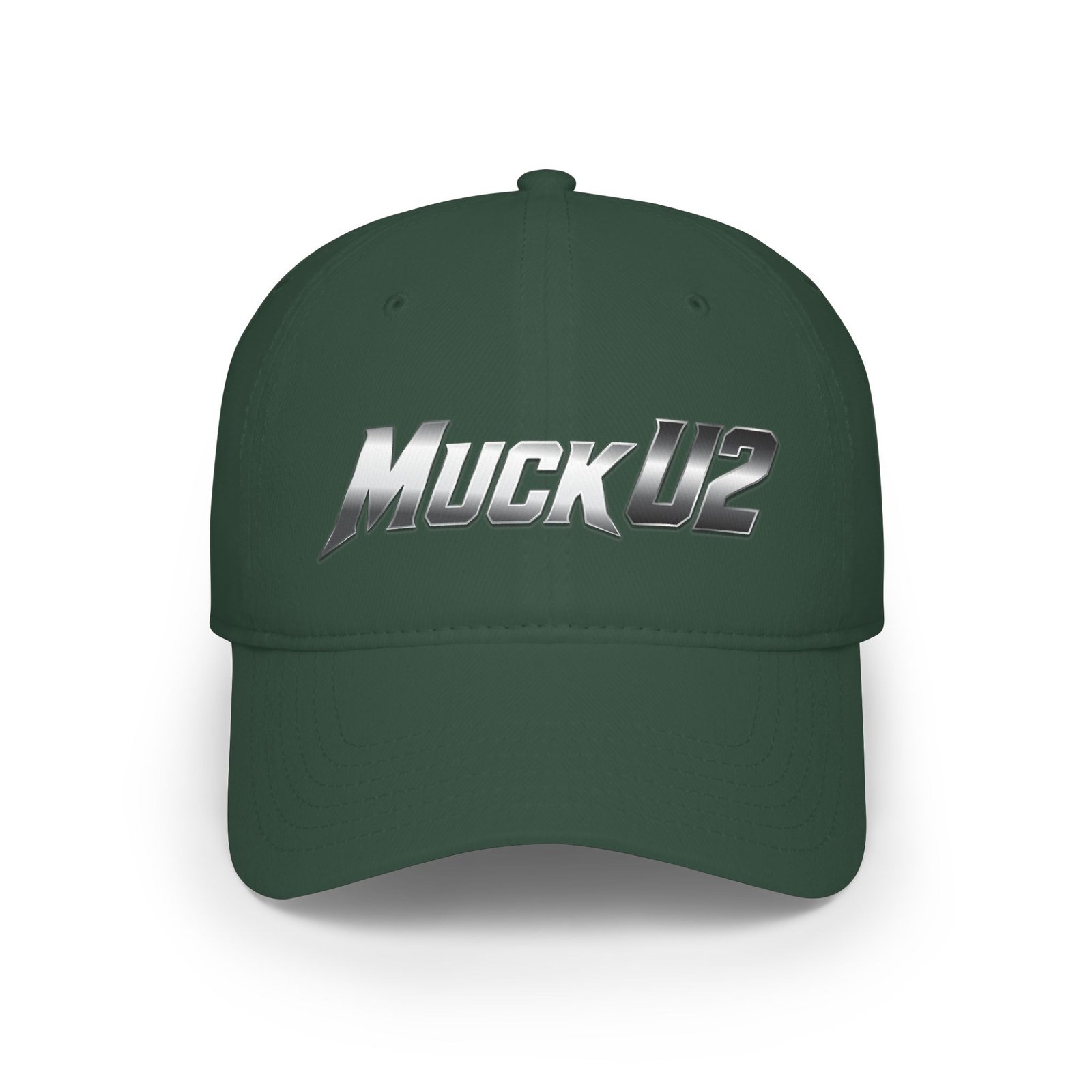 MuckU2 Poker Cap – Silver Logo Baseball Hat