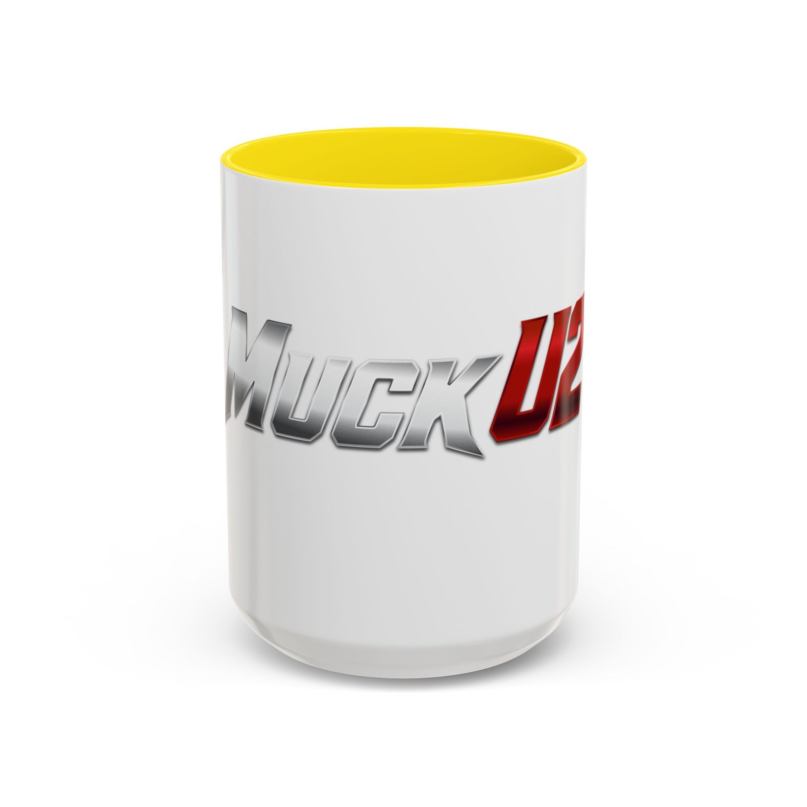 MuckU2 Mug – Silver & Red Logo Poker Coffee Mug
