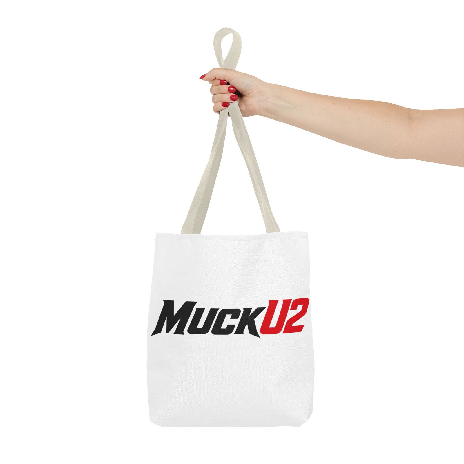 MuckU2 Canvas Tote Bag – Black & Red Poker Logo