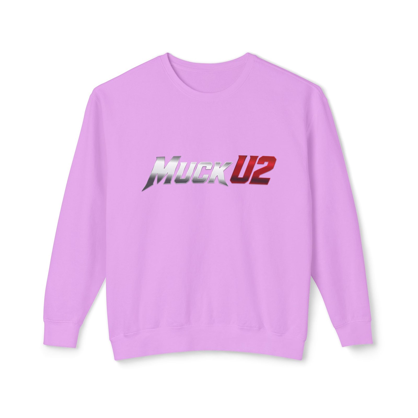 MuckU2 Sweatshirt – Silver & Red Logo Poker Crewneck