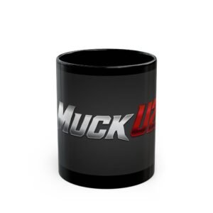 MuckU2 Black Mug – Silver & Red Logo Poker Mug