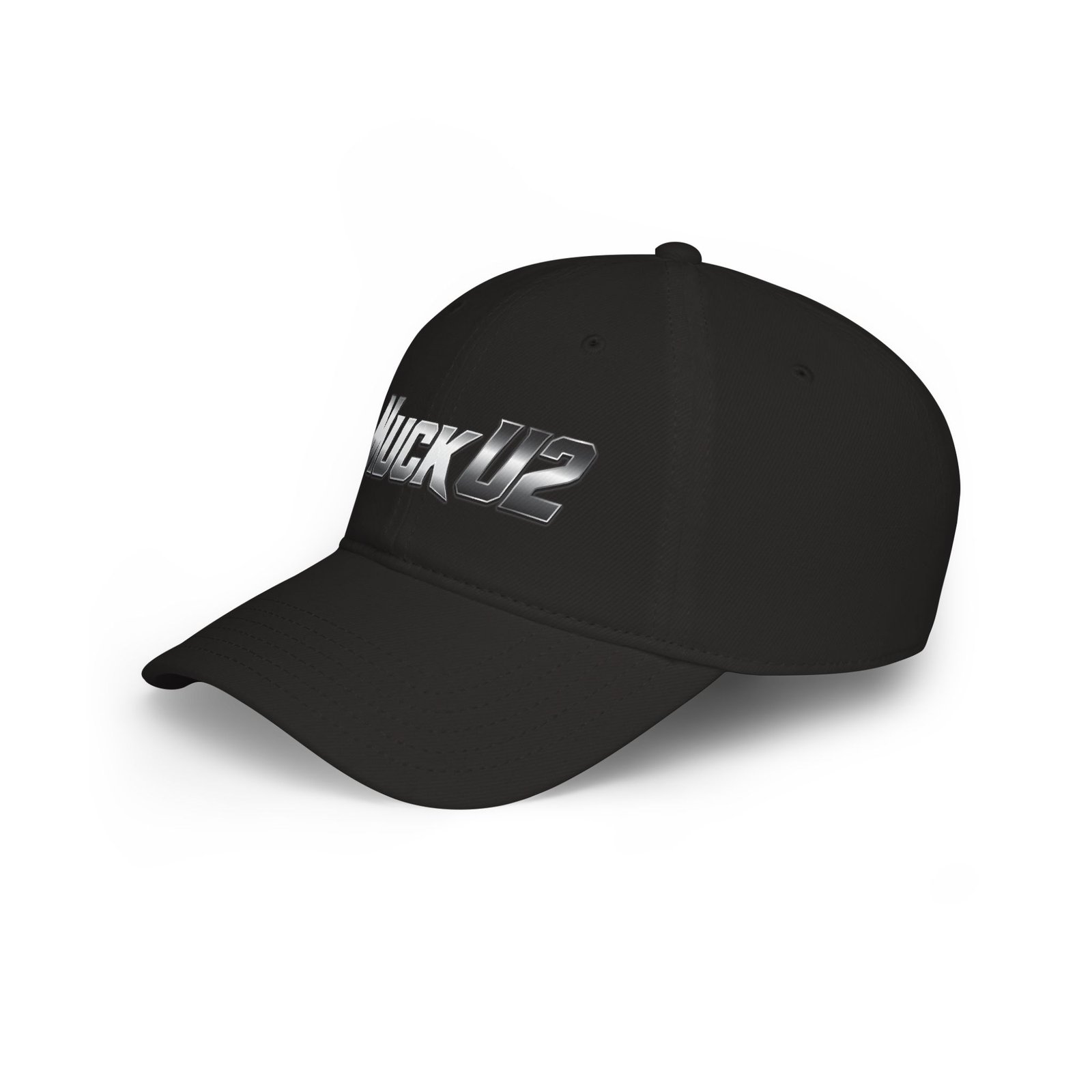 MuckU2 Poker Cap – Silver Logo Baseball Hat
