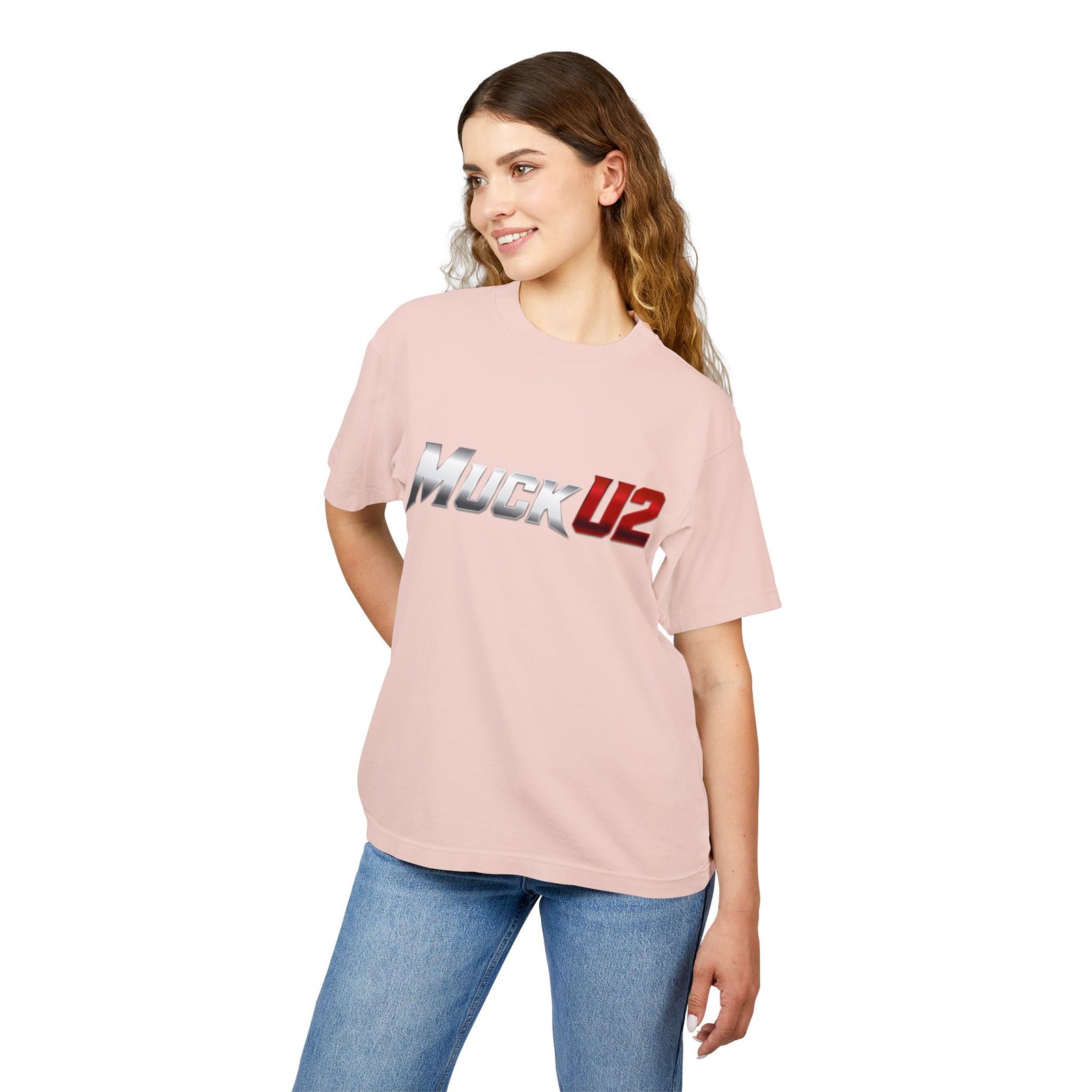 MuckU2 T-Shirt – Silver & Red Logo Poker Tee