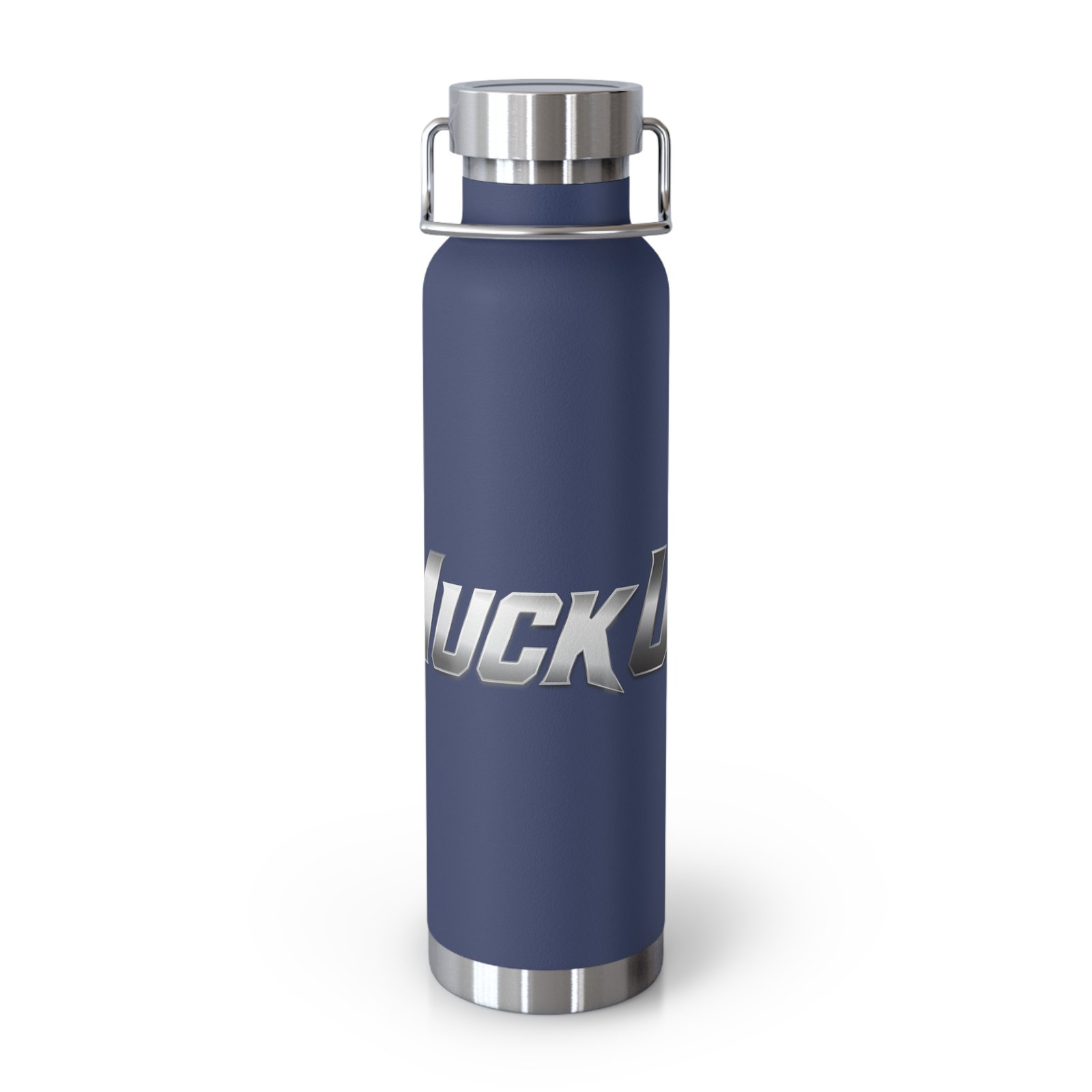 MuckU2 Insulated Water Bottle – Gradient Silver Poker Logo
