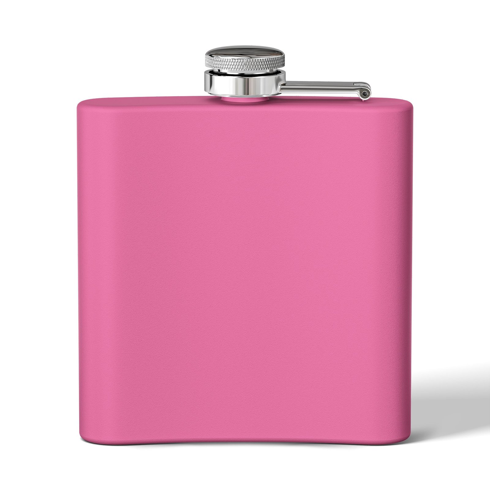 MuckU2 Flask – Silver & Red Logo Poker Flask