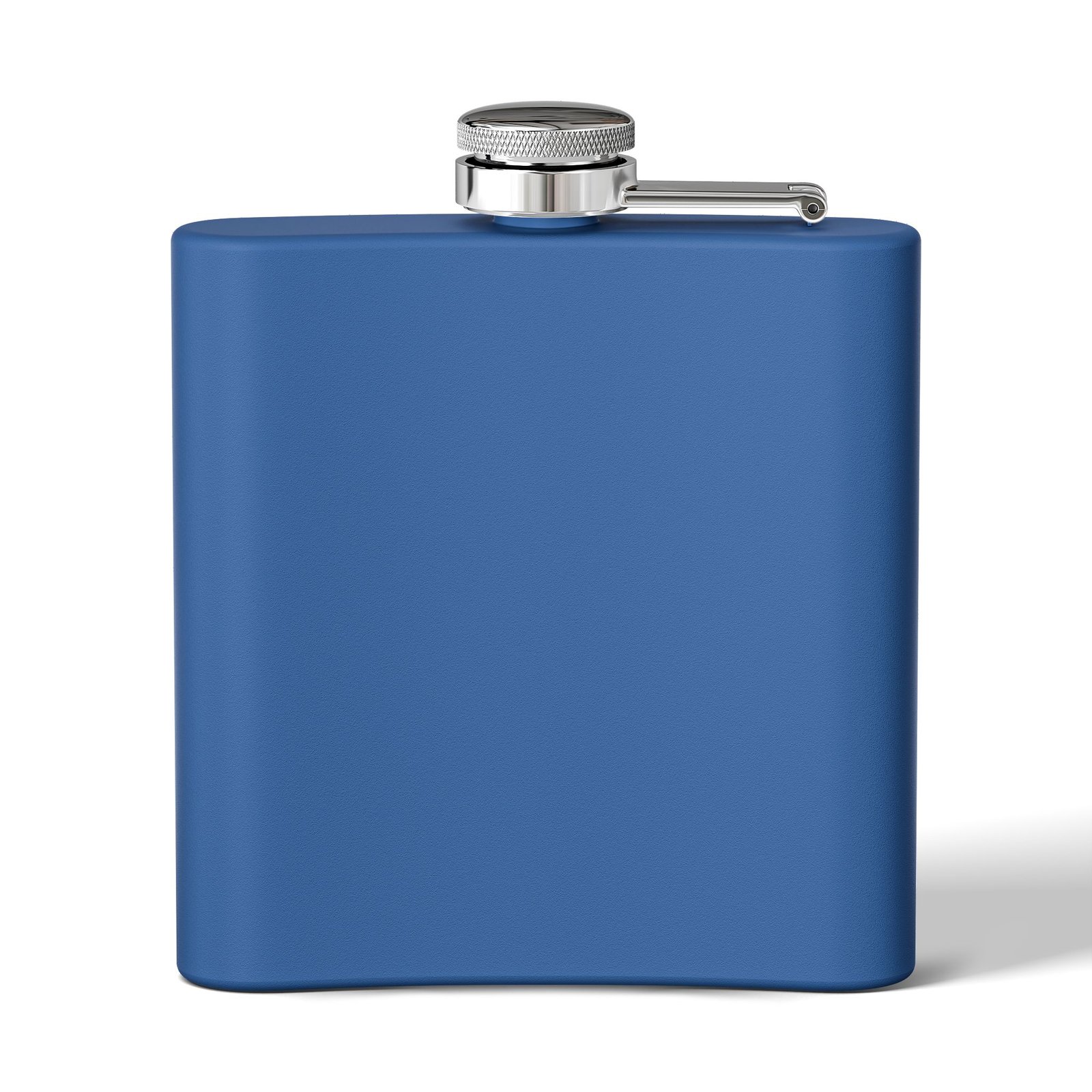 MuckU2 Flask – Silver & Red Logo Poker Flask