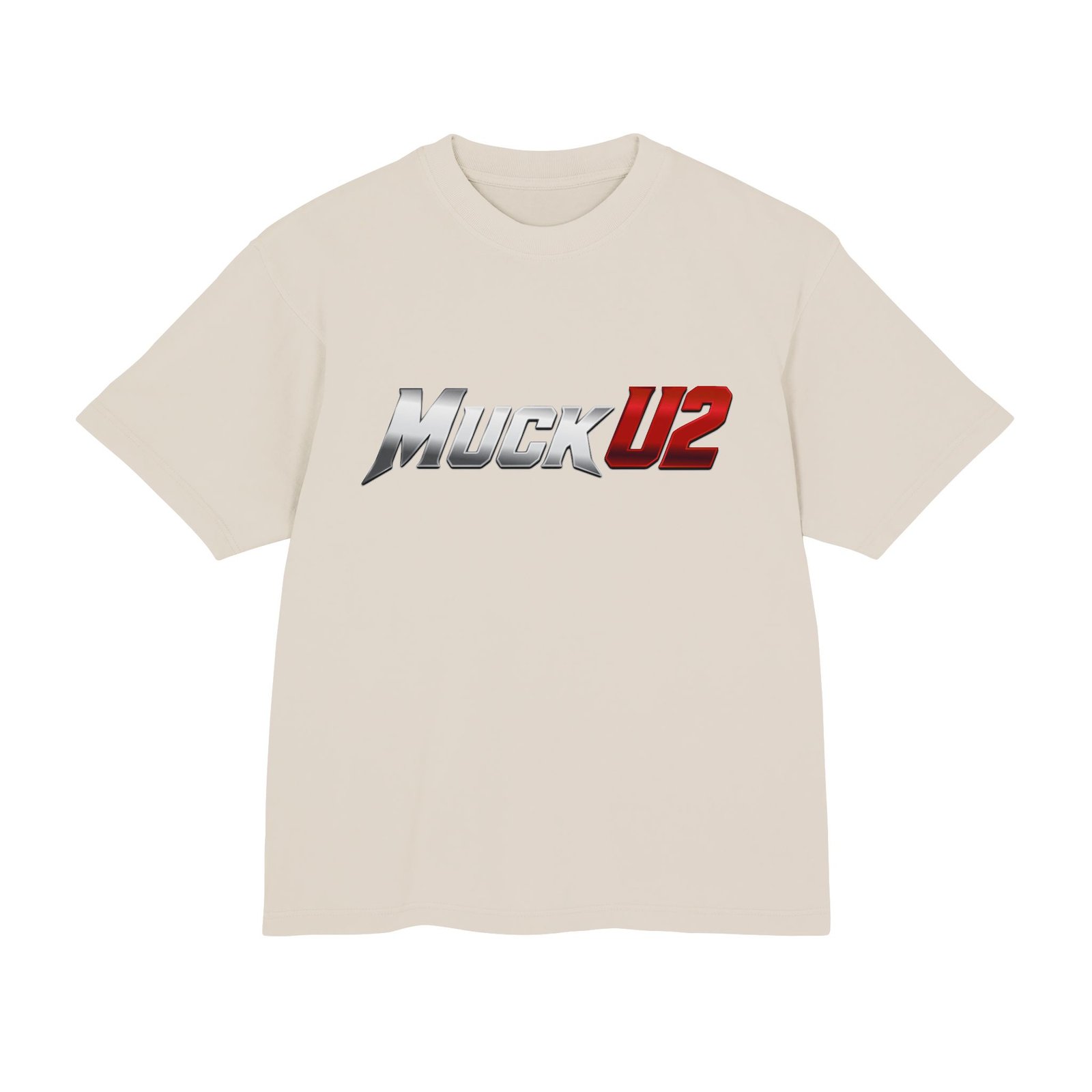 MuckU2 T-Shirt – Silver & Red Logo Poker Tee