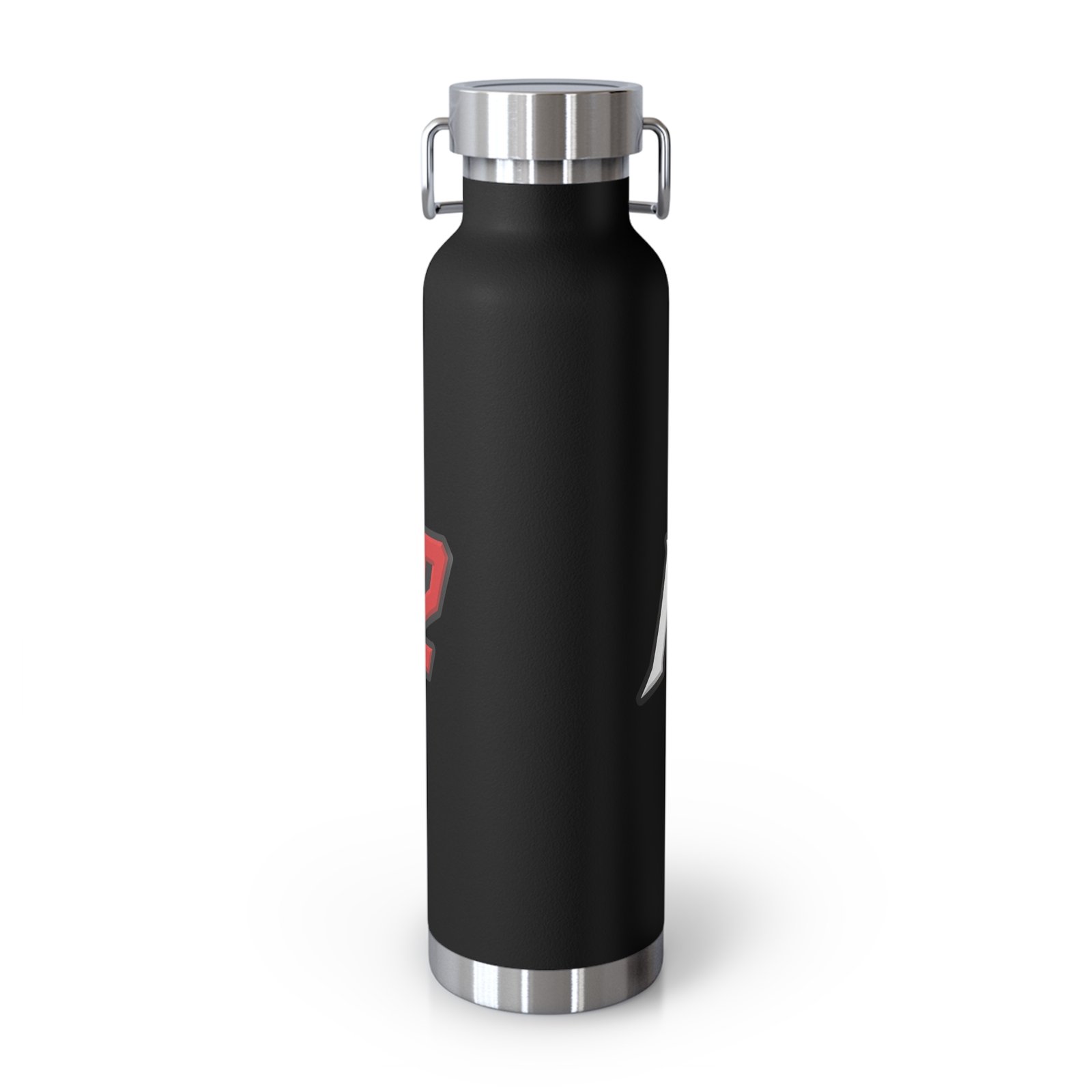 MuckU2 Insulated Water Bottle – White & Red Outlined Poker Logo