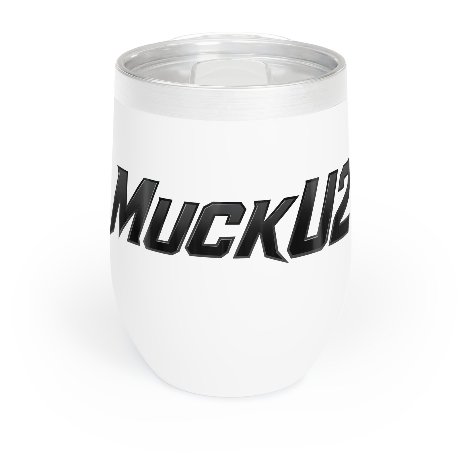 MuckU2 Wine Tumbler – Black Poker Logo