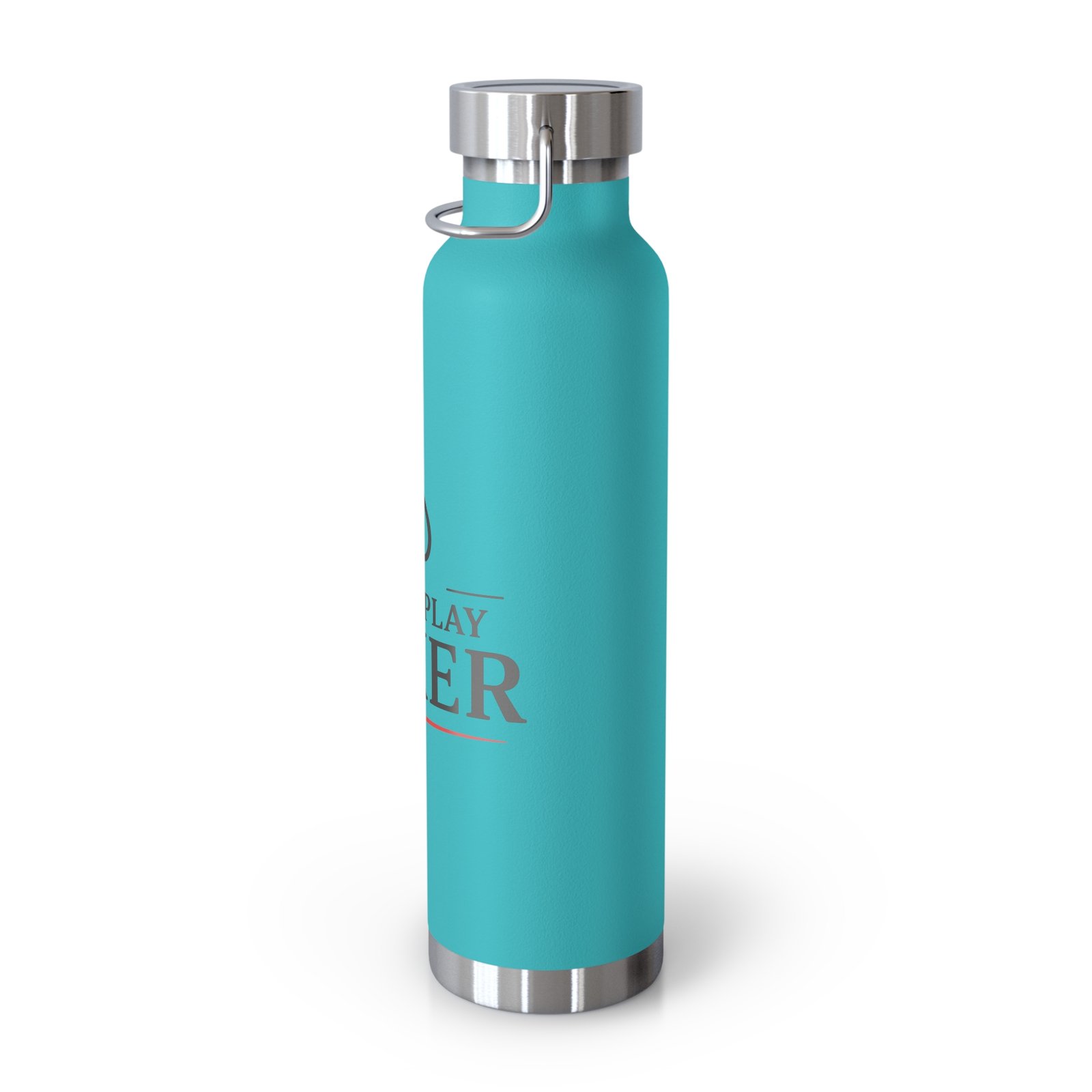 I Just Play Poker Insulated Water Bottle – Black & Red Logo