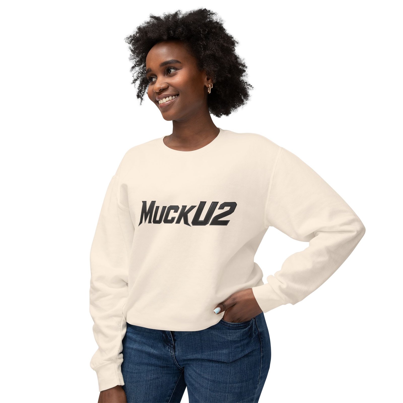 MuckU2 Sweatshirt – Black Logo Poker Crewneck
