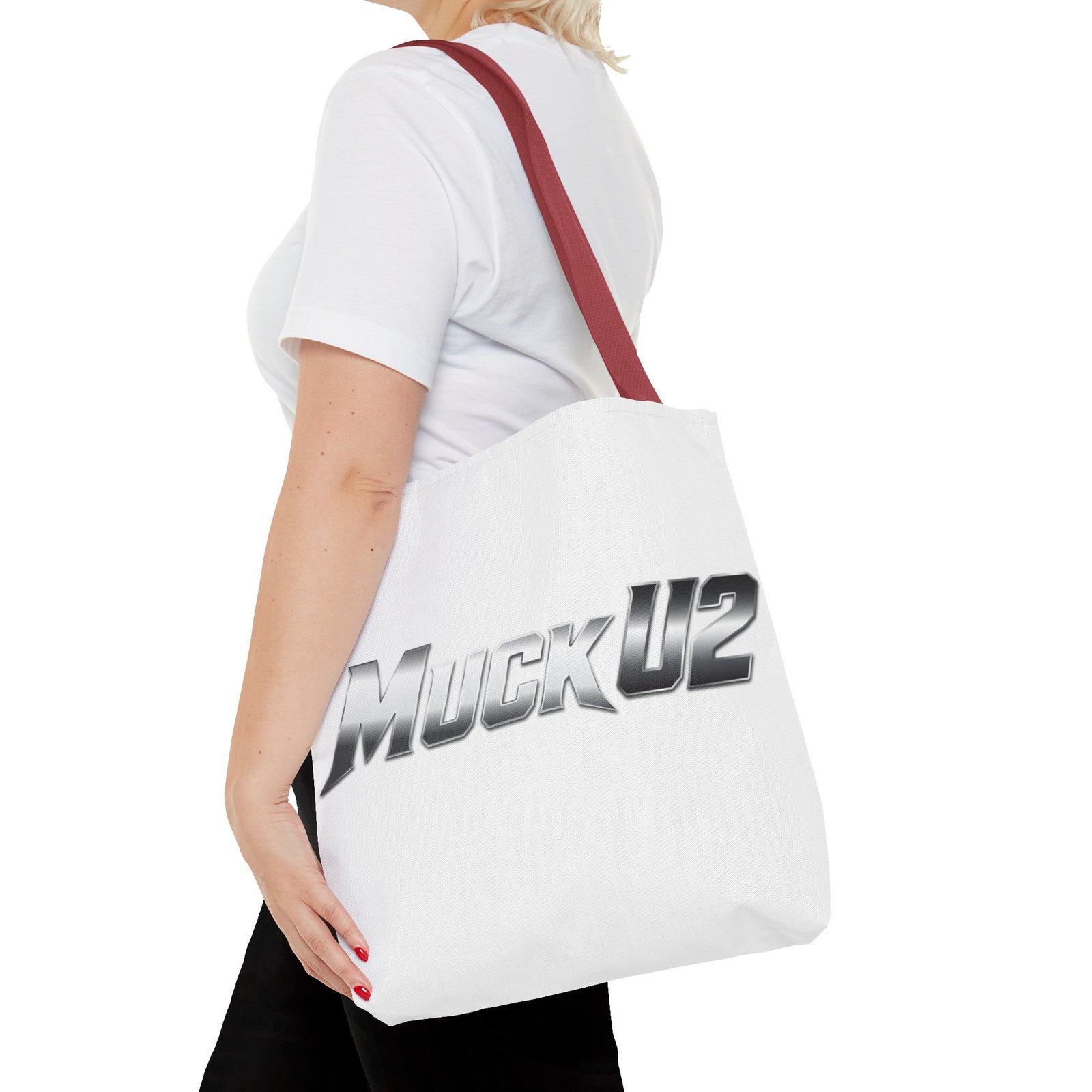 MuckU2 Canvas Tote Bag – Silver Gradient Poker Logo