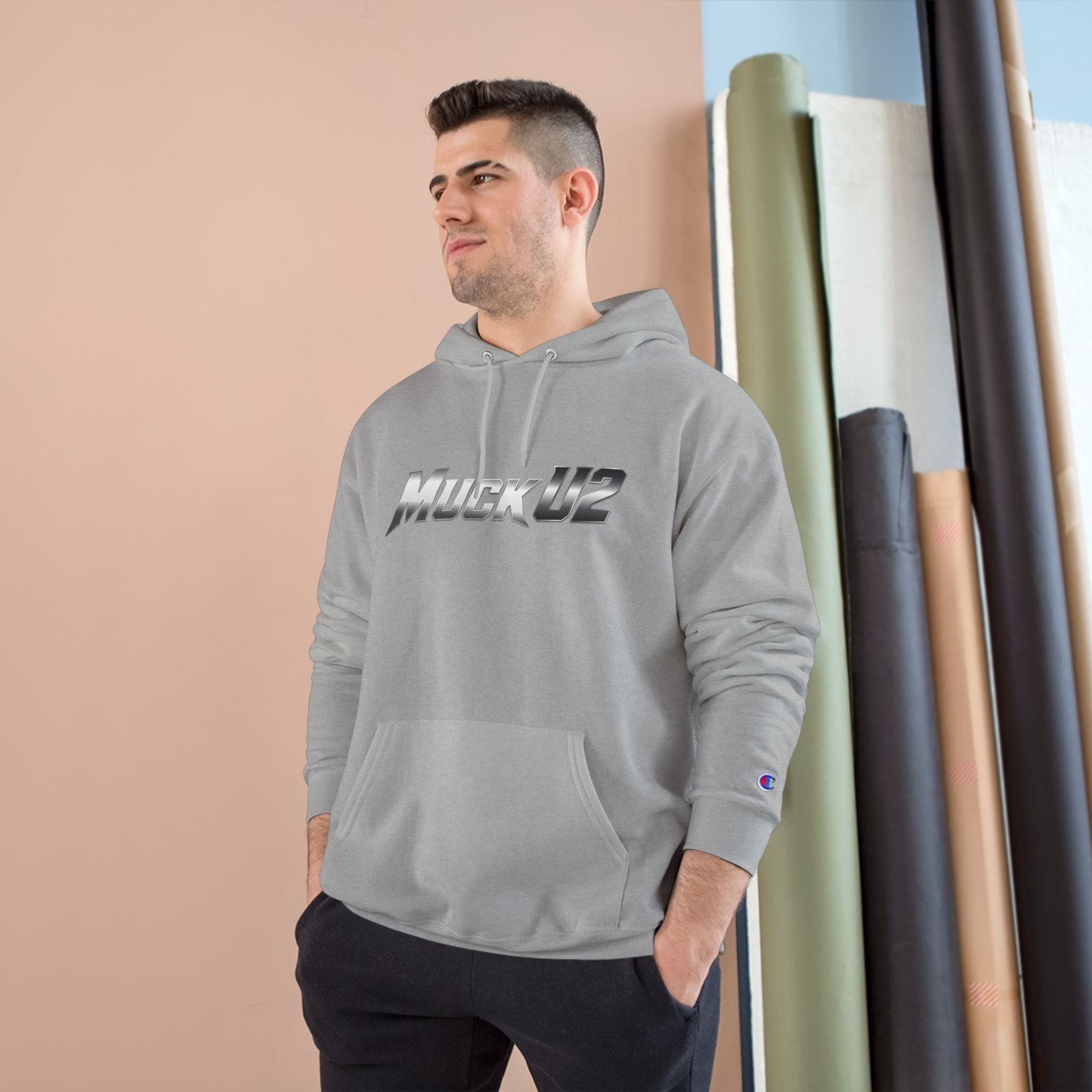 MuckU2 Hoodie – Silver Logo Poker Pullover