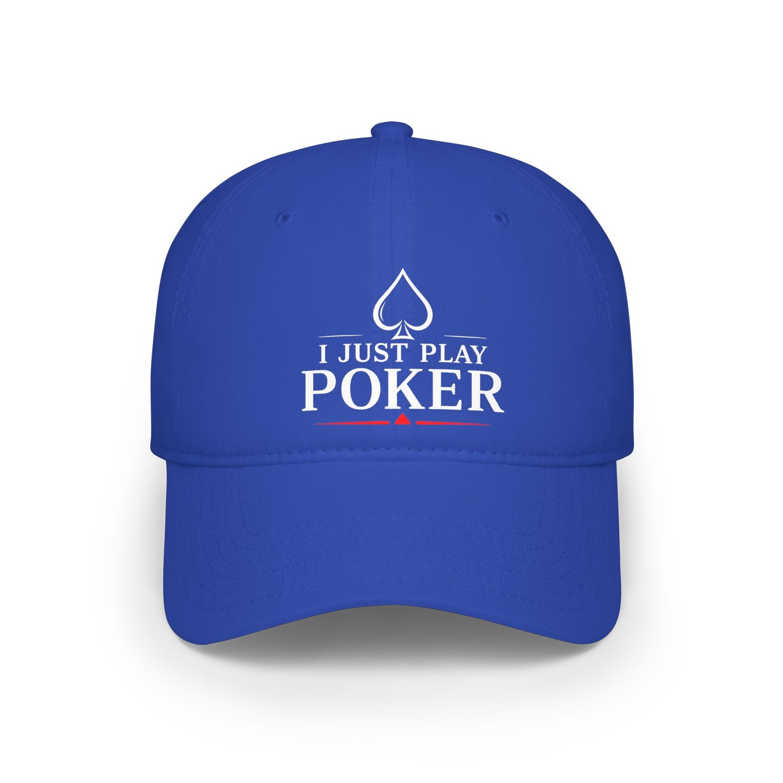 I Just Play Poker Cap – White Poker Logo