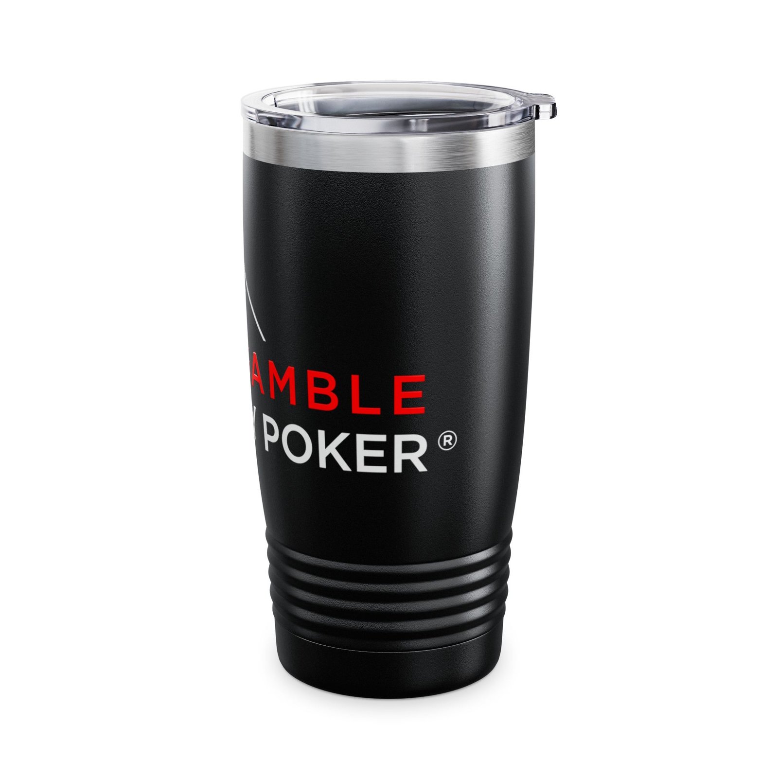 I Don’t Gamble, I Just Play Poker Tumbler – Red & White Poker Logo