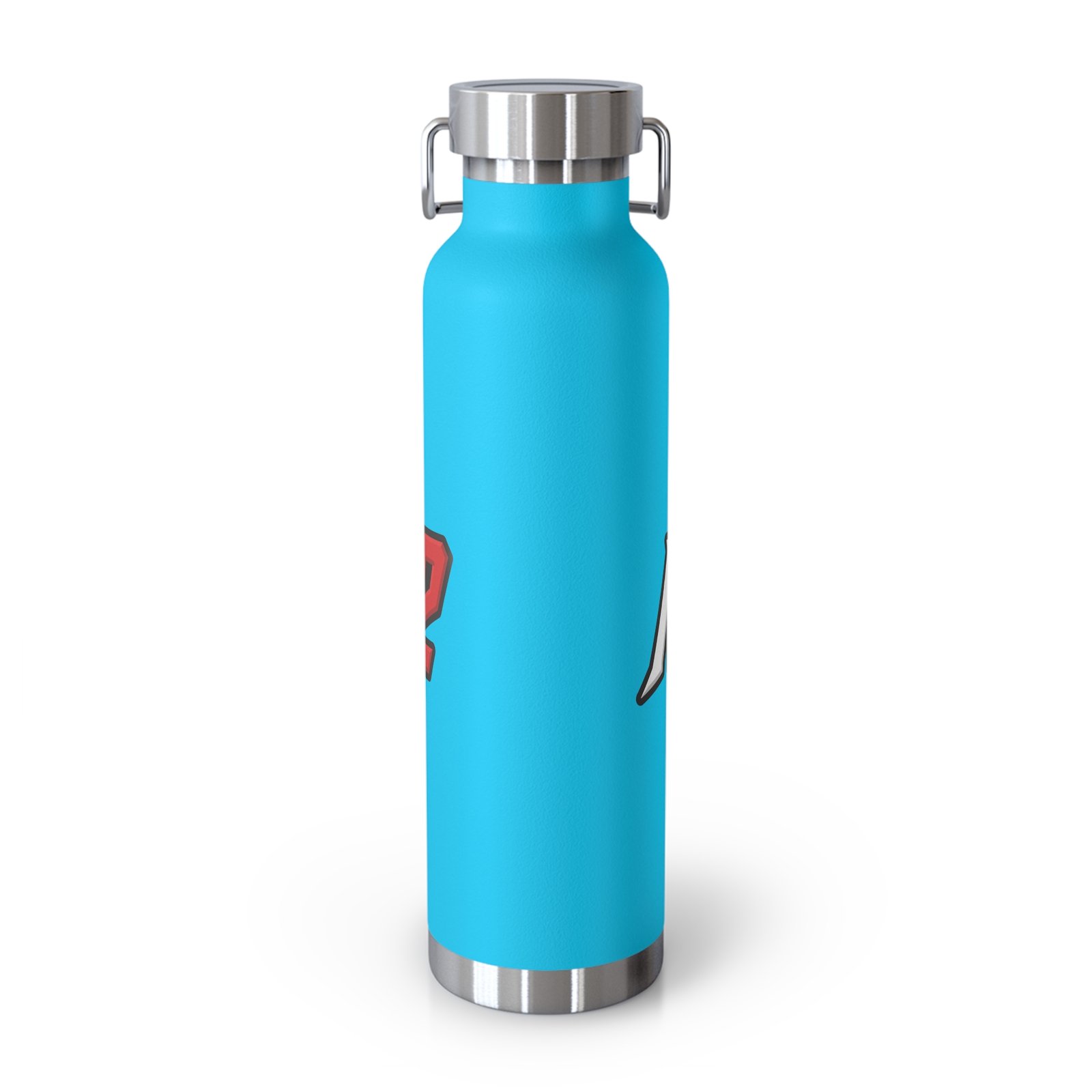 MuckU2 Insulated Water Bottle – White & Red Outlined Poker Logo