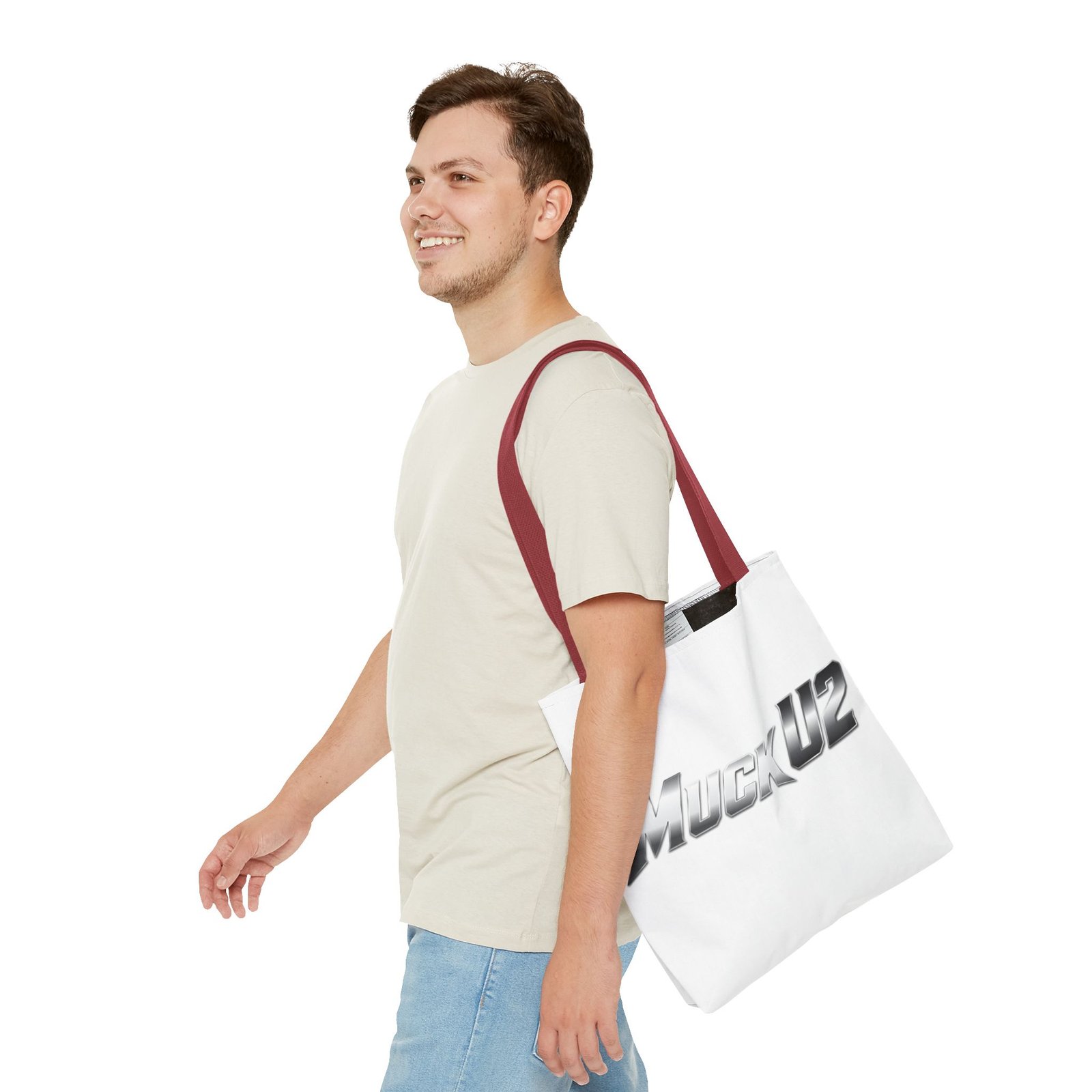 MuckU2 Canvas Tote Bag – Silver Gradient Poker Logo