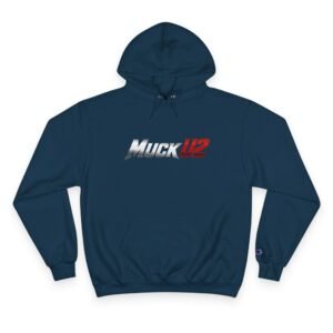 MuckU2 Hoodie – Silver & Red Logo Poker Pullover