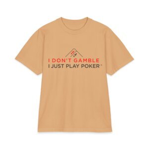 I Don’t Gamble, I Just Play Poker T-Shirt – Red & Black Poker Logo