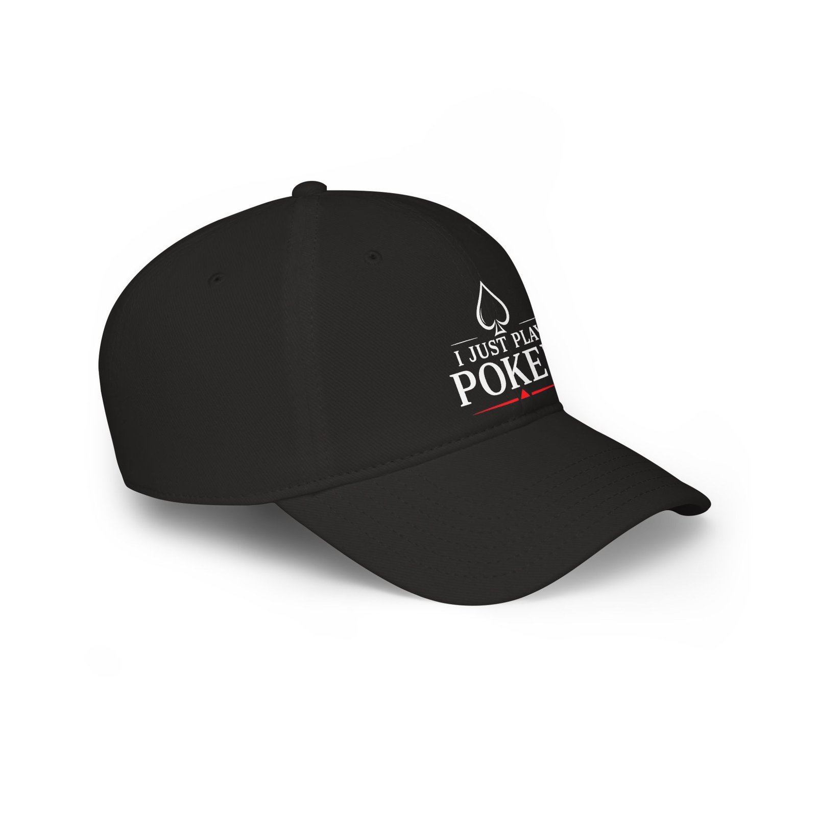 I Just Play Poker Cap – White Poker Logo