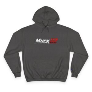 MuckU2 Hoodie – Silver & Red Logo Poker Pullover