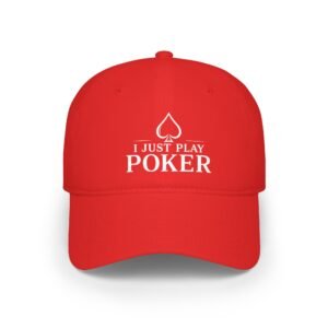 I Just Play Poker Cap – White Poker Logo