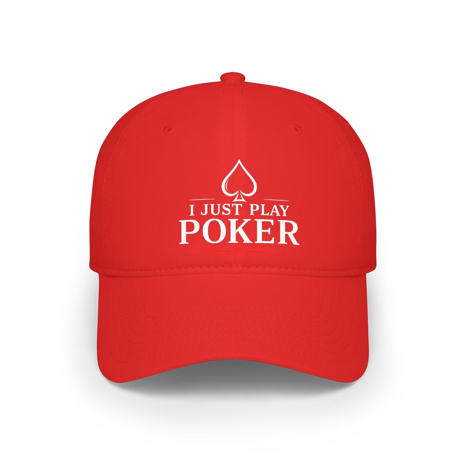 I Just Play Poker Cap – White Poker Logo