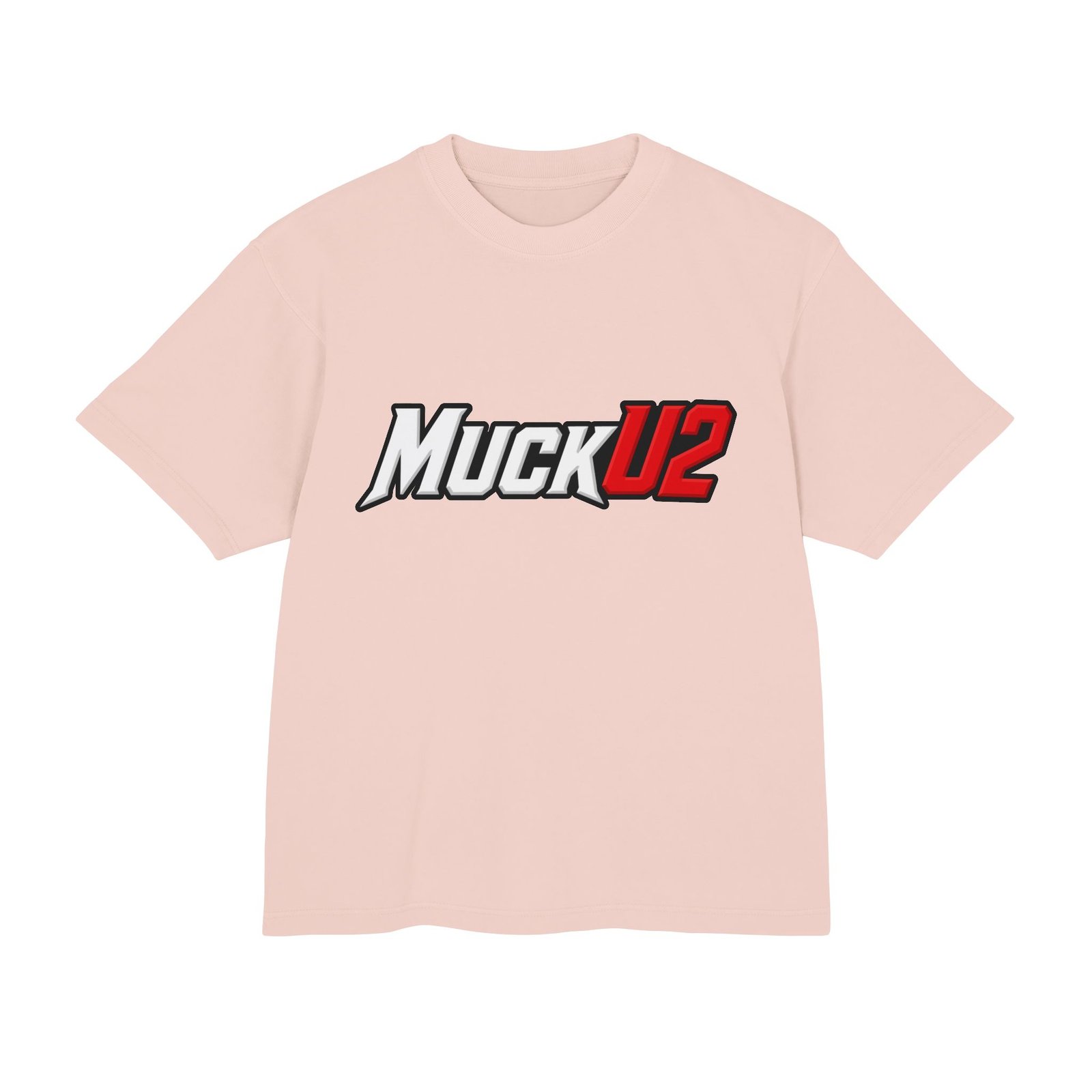 MuckU2 T-Shirt – White & Red Logo Poker Graphic Tee