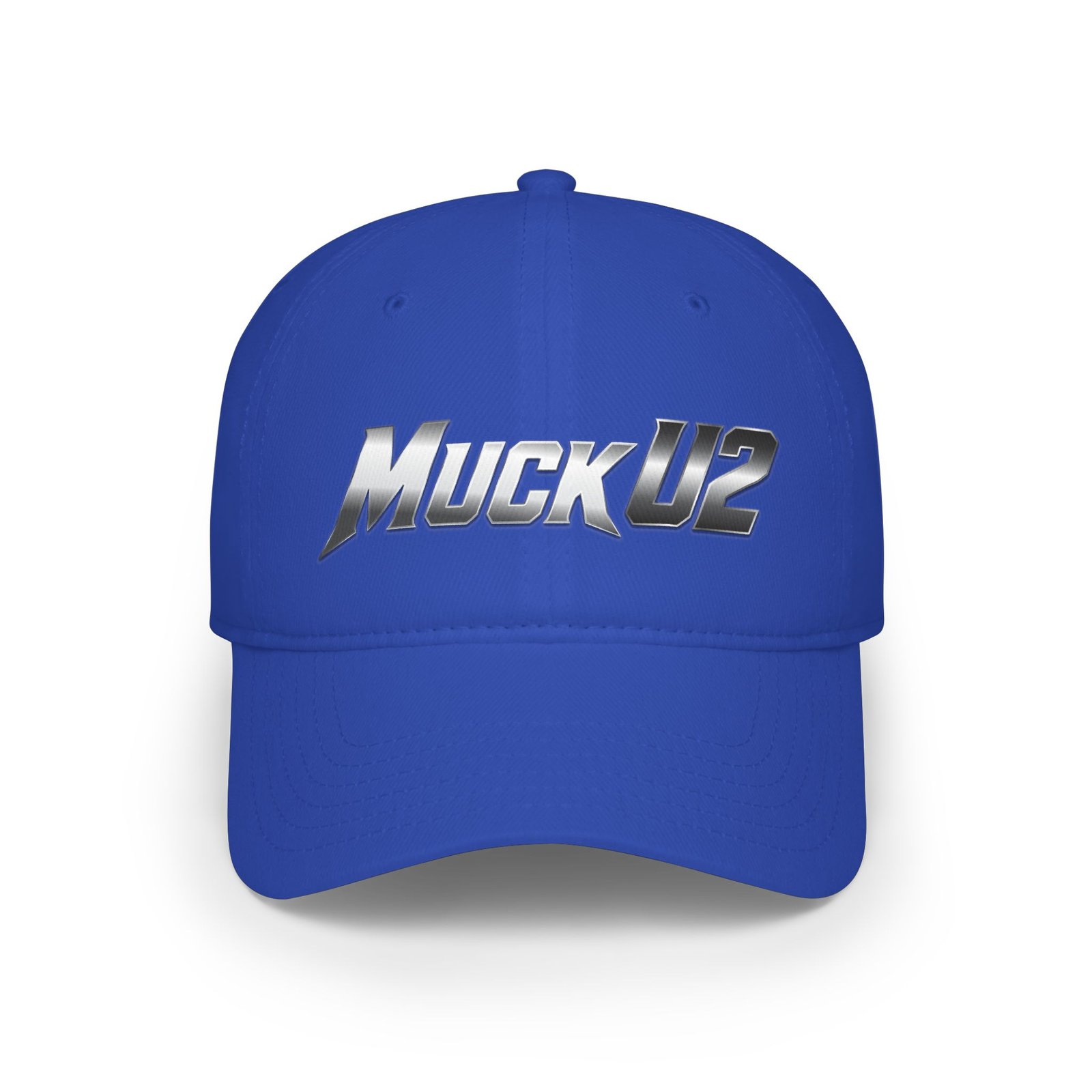 MuckU2 Poker Cap – Silver Logo Baseball Hat