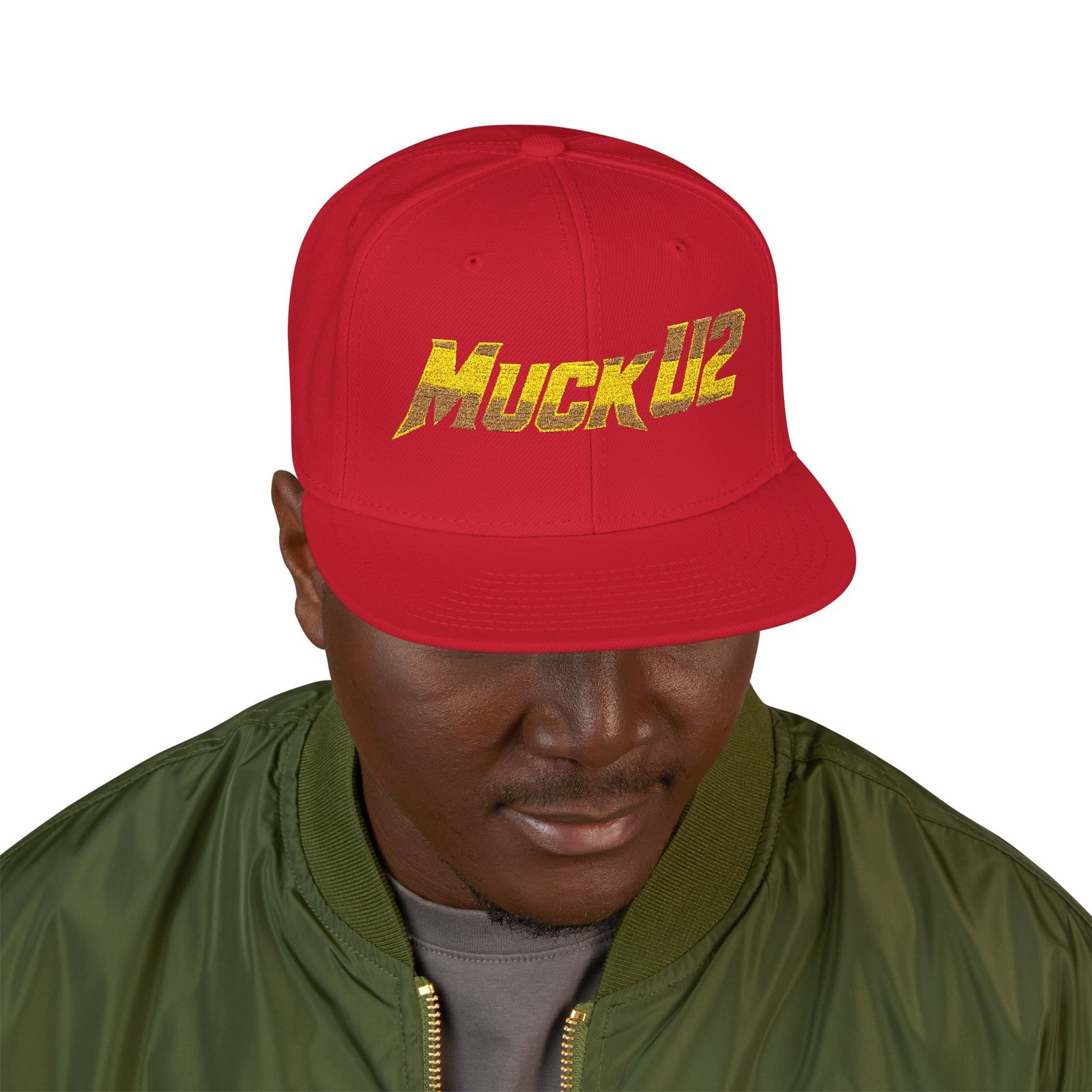 MuckU2 Snapback Poker Cap – Gold Logo